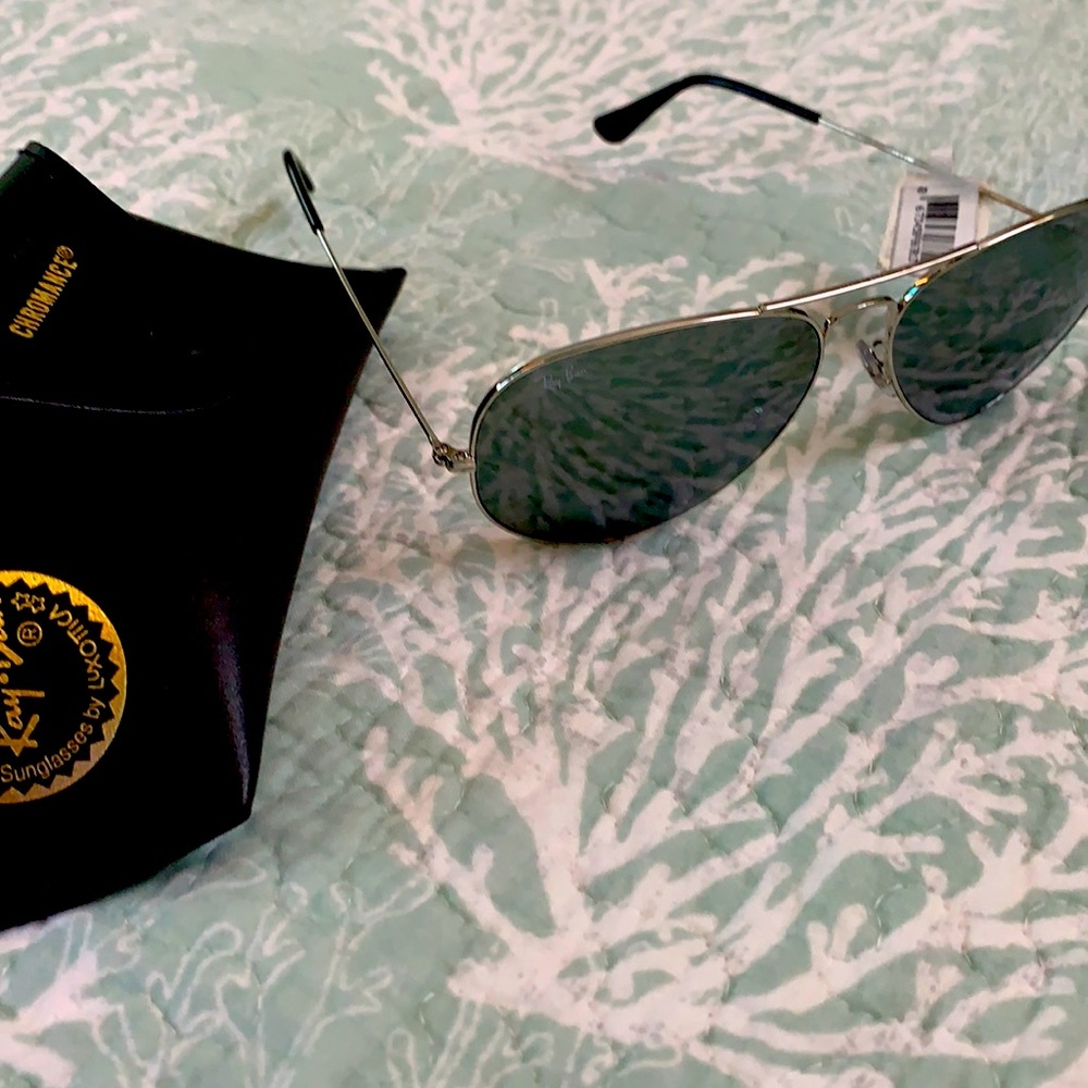 Ray ban unisex aviator chromance mirror